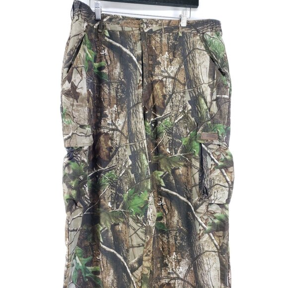 Field & Stream Mens Large Camouflage Nylon Cargo Hunting Pants With Elastic - Picture 7 of 10